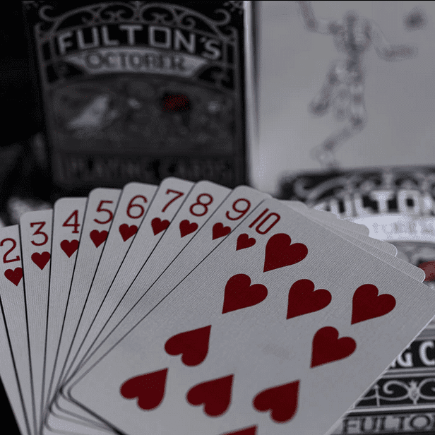 FULTONS OCTOBER TOMBSTONE GREY PLAYING CARDS by Fulton