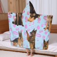 thumbnail image 5 of German Shepherd Hooded Bath Towel，60"x35" for Ages 3 To 12 Kids, Quick Dry Lightweight Soft Microfiber Hood Beach Towel Cover Up for Kids, 5 of 7