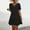 Black, variant on ZZwxWA Women Summer A-line Short Dresses 2025 Petite Bohemian Short Sleeve Flowy Sun Dress Travel Vacation Outfits Solid Color Mini Sundress