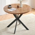 thumbnail image 5 of NORDICANA 37" Round Dining Table Set, Mid Century Modern Round Dining Table for 4 Person, Coffee Table for Kitchen Dining Room, Office, Save Space (1 Table with 4 Black Chairs), 5 of 7