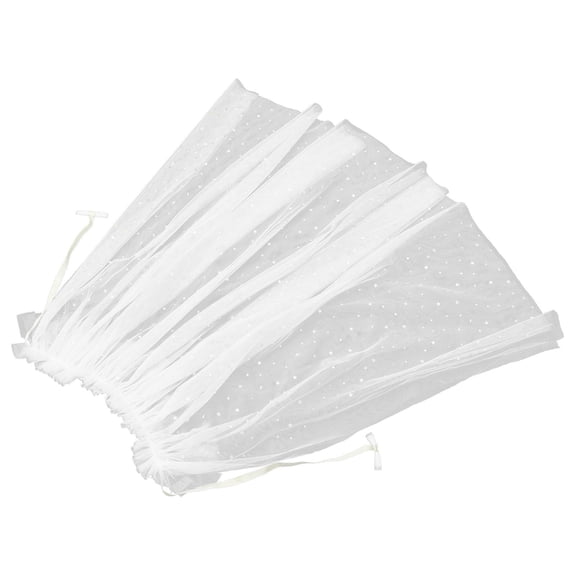 OULII 1Pc White Costume Cape Gauze Cloak Soft Breathable Fabric for Special Events