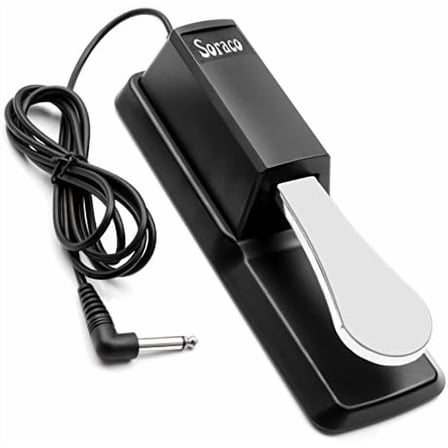 Sustain Pedal Universal for Yamaha Casio Roland Korg Behringer Moog Piano Midi Electronic keyboards Style with Polarity Switch, 1/4'' Input Plug$$Music