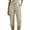 Khaki, variant on Women's Cargo Capri Pant with 6 Pockets Lightweight Quick Dry Travel Hiking Summer Pants for Women Casual