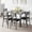 Wash Gray, variant on COZONY 3-Piece Dining Table Set, Square Kitchen Table with 2 Upholstered Chairs, Space-Saving Table Set for Apartment, Studio, Breakfast Nook, Retro Brown