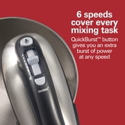Hamilton Beach Classic Stand and Hand Mixer Combo for Kitchen, 4 Quart, 6 Speeds with Quick Burst, Black