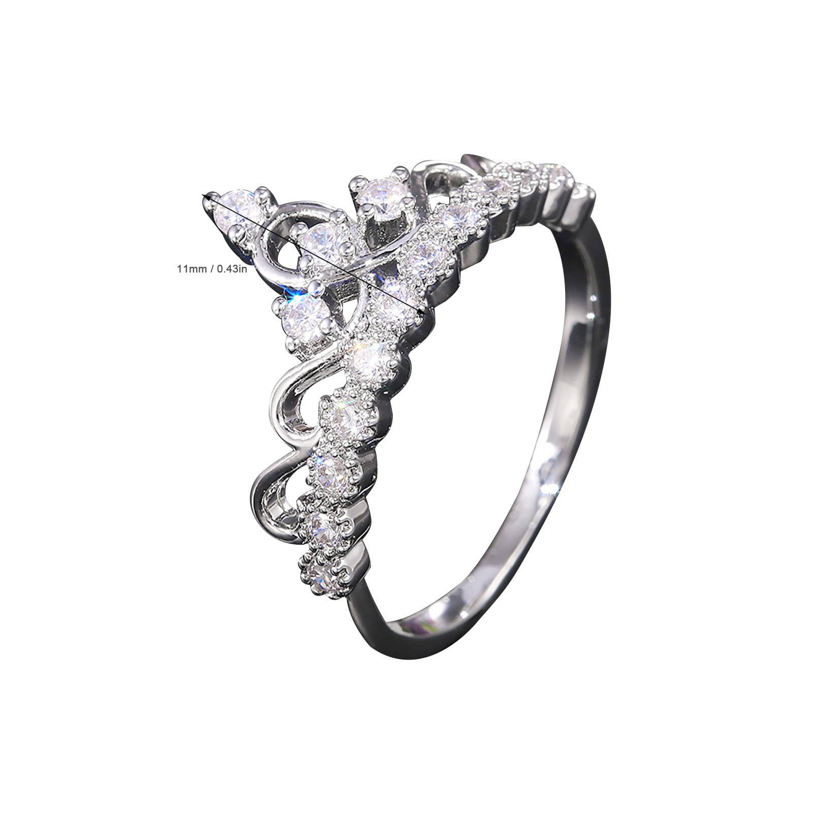 Gorgeous Women Jewelry 18K Yellow Gold Plated White Sapphire Ring Wedding Sz6-14