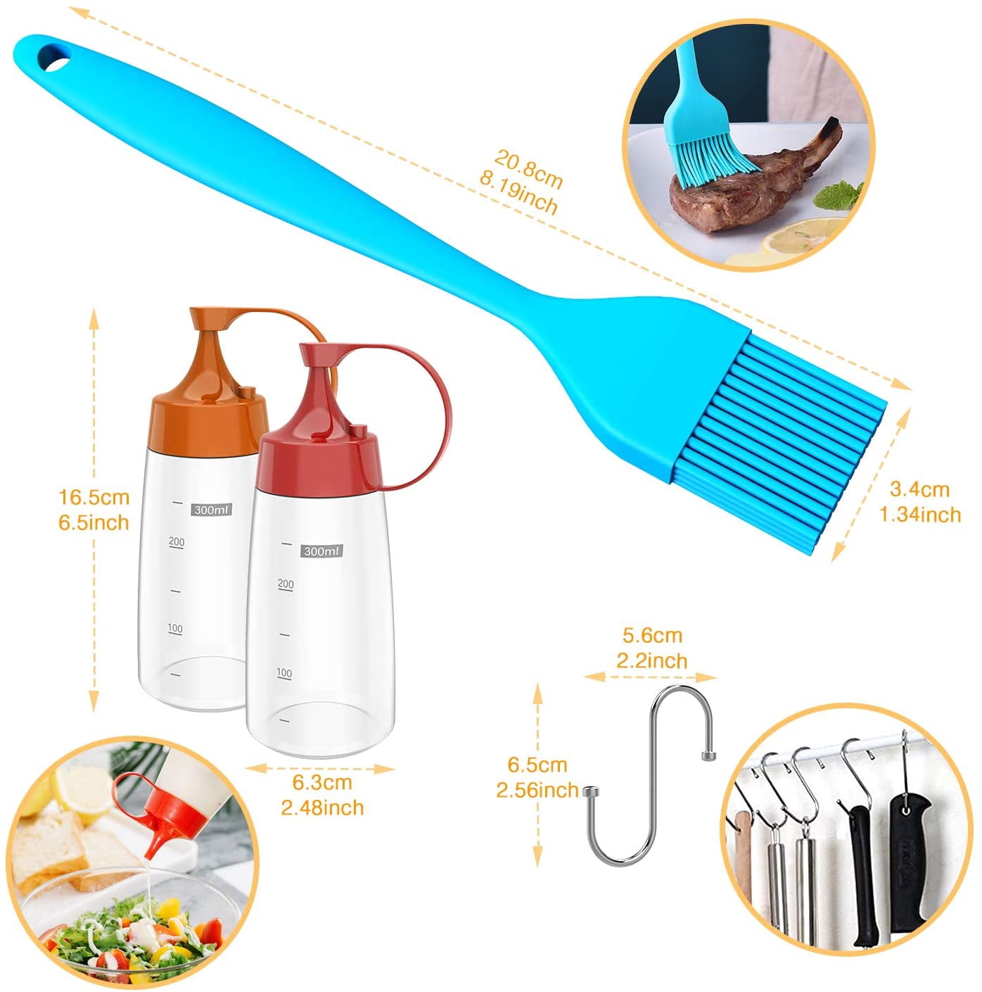 Morole Griddle Accessories Kit for Blackstone and Camp Chef, 22 Pcs Exclusive Griddle Tools Spatulas Set, Perfect Flat Top Grill Accessories Kit with Spatula, Grill Scraper, Knife, Bottle, Tong, Fork