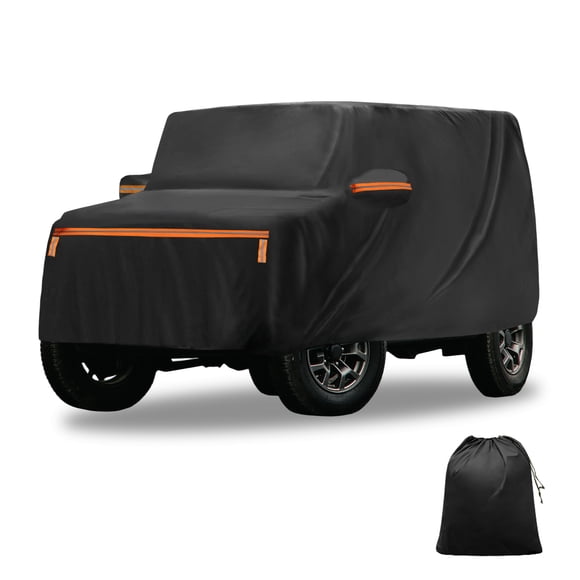 Unique Bargains Car Cover for Daihatsu Taft Aluminum Film Cotton Outdoor Full Car Cover All Weather Waterproof Windproof Sun Rain Snow Protection with Door Zipper