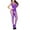 Purple, variant on Fishnet Bodysuits Catsuit Womens Transparent Open Crotch See Through Full Body Stockings Mesh Hot Erotic Lingerie