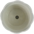 thumbnail image 4 of Mainstays Small 4in Diameter Round Scallop White Ceramic Planter, 4 of 5