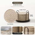 thumbnail image 4 of 8-piece coaster set, suitable for beverages, 4-inch large coasters protect tabletops from hot and cold drinks, multi-functional coasters, excellent home decorations, non-slip and easy to clean., 4 of 6