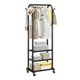 thumbnail image 1 of VEVOR Clothes Rack, with Hanging Rod and Side Hooks, 3 Storage Shelves, 99 lbs Load Capacity, Heavy Duty Carbon Steel Clothing Racks., 1 of 9
