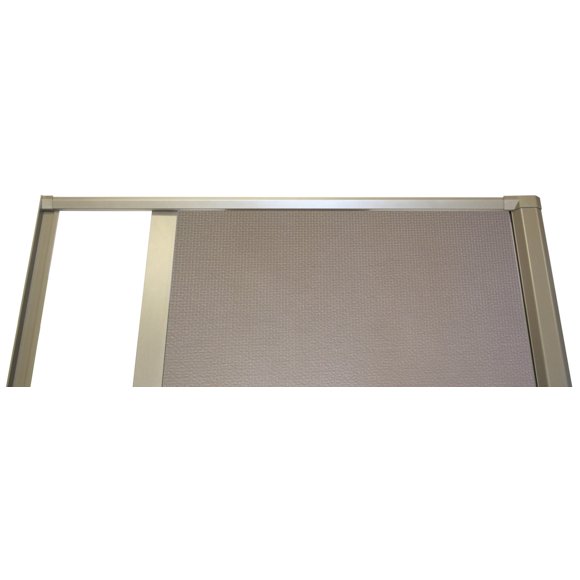 AP Shower Door 015-3301 Retractable; 36 Inch Width x 64 Inch Height; With Integrated Handle; Translucent Screen And Powder Coated Frame; Pewter; 3-Ply Mold Resistant Screen And Aluminum Frame