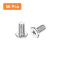 thumbnail image 3 of M3-0.5 x 6mm 50Pack Metal Flat Round Head Screws Phillips Drive Machine Bolt, 3 of 6