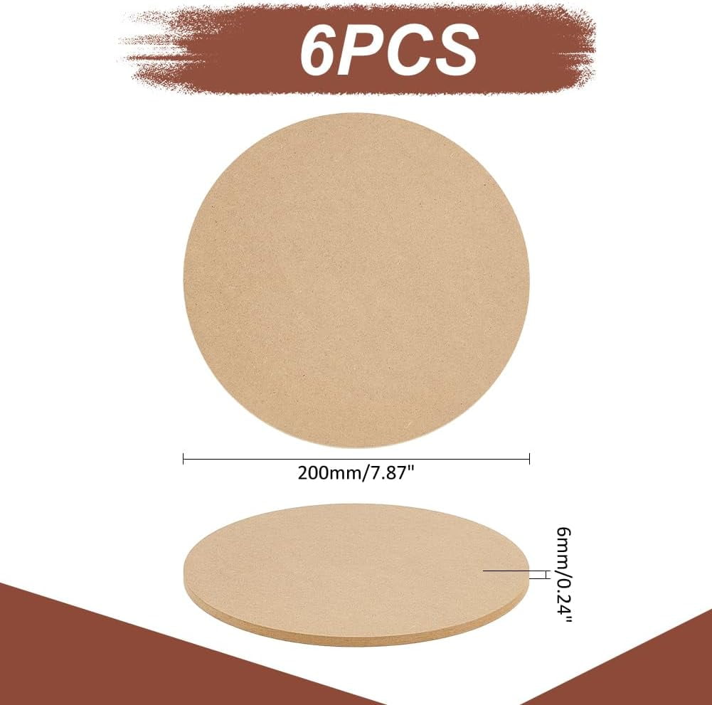 6 Pcs 7.87 Round Pottery Wheel Bat System for Fiberboard Pottery Wheel Bat Clay Wedging Board 20cm Ceramics Art Pottery Tools for Throwing Spinning Clay Making Ceramic and Clay Artists Mixed Color