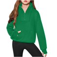 thumbnail image 2 of Bnwani Girls Sweatshirt Half Zip Winter Sweatshirt Plain Pullover, 2 of 8