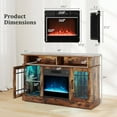 thumbnail image 3 of Costway TV Stand with Electric Fireplace LED Lights Remote Controls Storage Cabinets for TVs Up to 55 Inches Brown, 3 of 10