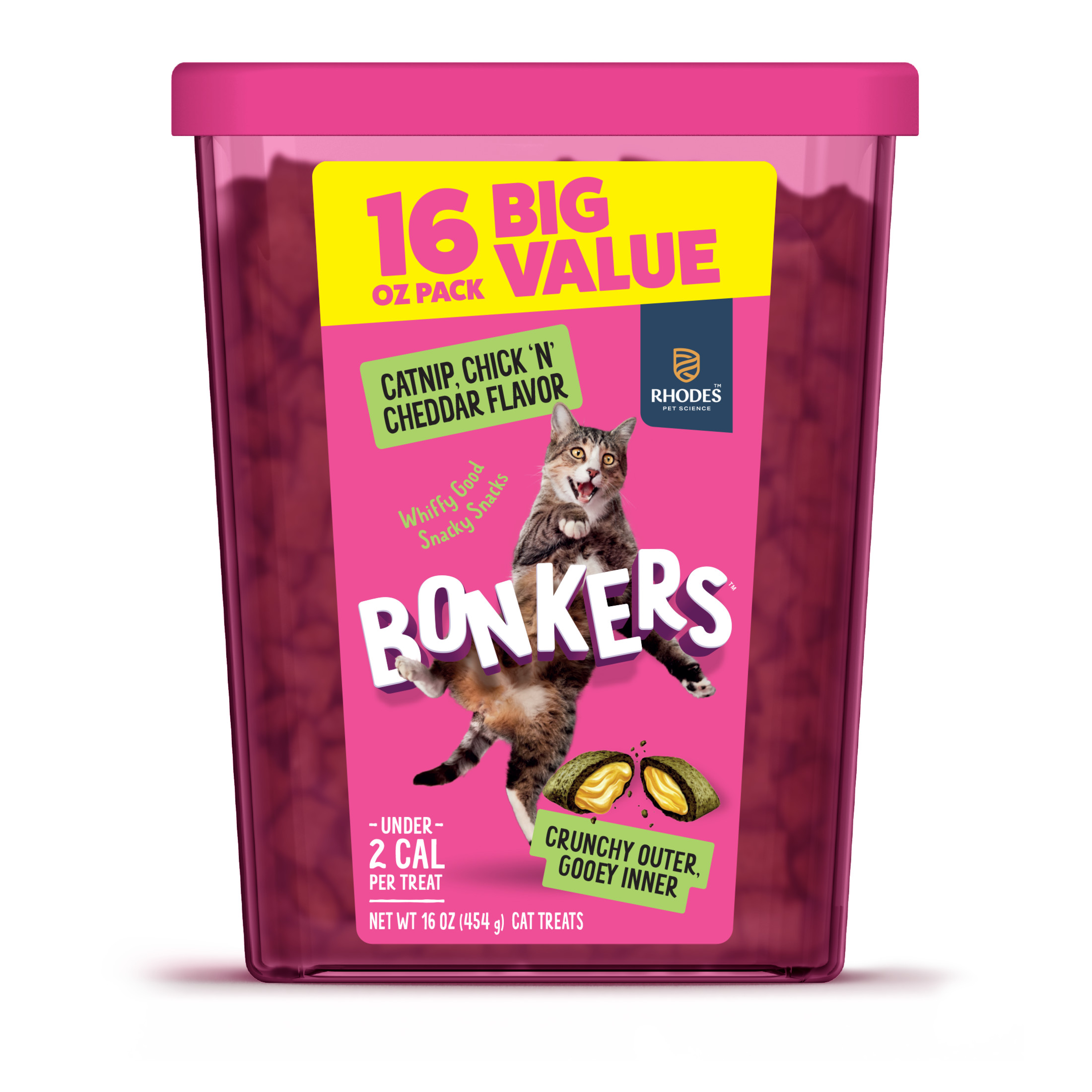 Bonkers Bites Catnip & Chicken Cheddar Treats, 16 oz photo 1