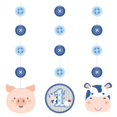 thumbnail image 1 of Farmhouse 1st Birthday Boy Hanging Decorations, 3 Count, 1 of 1