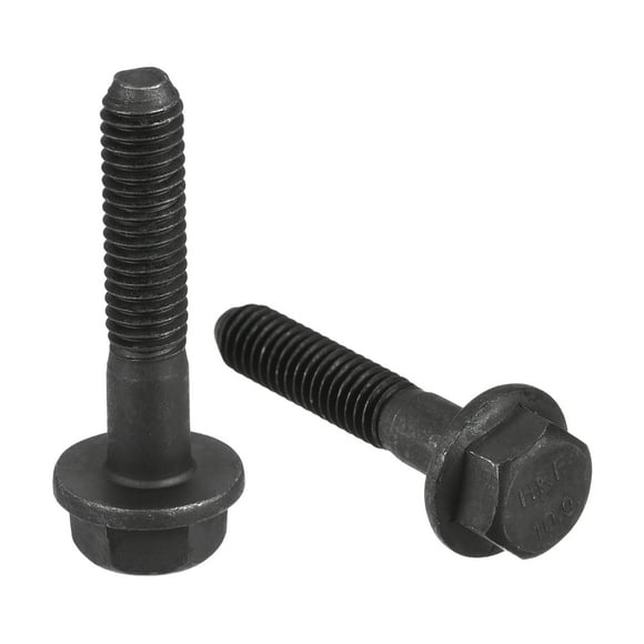 Unique Bargains M6x30mm Hex Flange Bolts, 20 Pack 10.9 Grade Carbon Steel Hexagon Head Screws