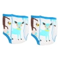 thumbnail image 4 of Pantalones de entrenamiento de algodón para bebé, ropa interior lavable con bonito patrón de ciervo de dibujos animados, ropa interior de entrenamiento para orinal, 2 uds., 4 of 8