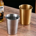 thumbnail image 4 of 260-600ML 304 Stainless Steel Metal Cup Whisky Beer Cups White Wine Coffee Tumbler Travel Camping Mugs Drinking Coffee Tea Mug (Silver-500ml), 4 of 7