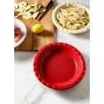 thumbnail image 4 of LE TAUCI Set of 2 Ceramic Pie Pans, 36 OZ Pie pans 9 Inch Round Baking Dishes with Fluted Rim, Oven Safe up to 500°F, Microwave & Dishwasher Safe, Red, 4 of 7
