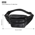 thumbnail image 5 of Spencer Large Fanny Pack for Women Men with 6 Pockets Black Waist Pack Crossbody Belt Bag Bum Bag Phone Bag for Sports Workout Traveling Running, 5 of 10