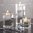 thumbnail image 5 of K9 Crystal Candlestick Cube Candle Holder Home Candle Candlestick Ornament Tealight Holder Romantic Table Decoration (5x8cm), 5 of 5