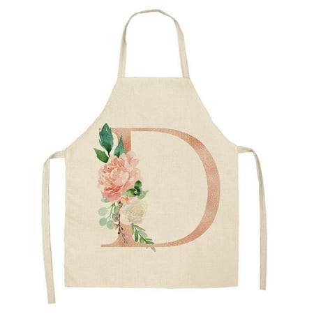 

UDIYO Letter A to Z Alphabet Pattern Kitchen Apron Sleeveless Cooking Cleaning Tools