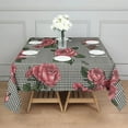 thumbnail image 3 of Pioneer Flower Floral Print Pattern Square Tablecloth,Waterproof Square Table Cover,Wipeable Spillproof Washable Table Cover for Home Kitchen Party Decor 42"X42"(107x107cm), 3 of 6