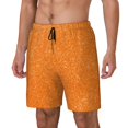 thumbnail image 2 of Uemuo Orange Glitter2 Pattern Mens Swim Trunks Quick Dry Board Shorts with Mesh Lining, Stretch Beach Shorts Quick Dry No-Chafing Board Shorts-Medium, 2 of 9