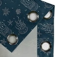 thumbnail image 4 of Ambesonne Celestial Grommet Curtain, Astrology Nautical Art, 50"x63", Dark Sky Blue and Ivory, 4 of 5