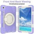 thumbnail image 6 of Dteck for Galaxy Tab A9 Case 8.7 Inch Case, Rugged Case for Samsung Galaxy A9 Tablet Case with 360 Rotating Stand Shoulder Strap Pen Holder, 2023 Model(SM-X110/X115/117), Light Purple, 6 of 9