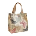 thumbnail image 3 of Bolso de lona reutilizable con asas, ideal para ir de compras, la oficina o para mujeres y mamás. mariposas, 3 of 9
