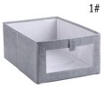 thumbnail image 2 of Panier de Rangement en Tissu Pliable Grand Bac de Rangement Cube de Rangement avec Fenêtre Transparente, 2 of 10