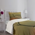thumbnail image 5 of Ambesonne Fantasy Quilted Bedspread Set 2 Pcs, Tree on Cliff Precipice, Twin Size, Sand Brown Cinnamon, 5 of 6