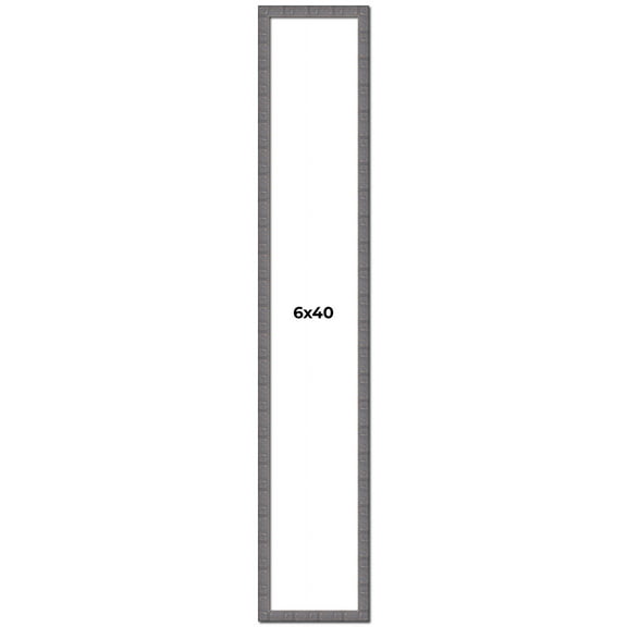 6x40 Frame Blue Kingsley Pewter Solid Wood Picture Frame Width 0.75 Inches |Interior Depth 0.5