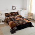thumbnail image 3 of Erosebridal Vintage Bear Comforter Sets,King Rustic Deer Bedding Set,Western Animal Down Comforter,Retro Geometric Reversible Bed Set with 2 Pillowcases Ultra Warm, 3 of 7