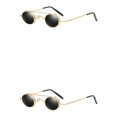 thumbnail image 3 of ZheElen Punk Rock Fashion-Proof pour Hommes et Femmes Lunettes de Protection Rondes UV400 C5 2Set, 3 of 6