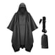 thumbnail image 5 of Poncho de lluvia con capucha, Poncho para adultos, abrigo de lluvia, ropa impermeable portátil, capa de lluvia reutilizable, chaqueta impermeable para Negro, 5 of 8