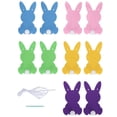 thumbnail image 1 of Pancartas que cuelgan decoración de conejito de Pascua telas no tejidas con cuerda para suministros para fiestas en el hogar, 1 of 5