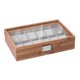 thumbnail image 3 of Caja de madera para relojes, organizador de exhibición con tapa, múltiples ranuras, portátil 12 ranuras, 3 of 9