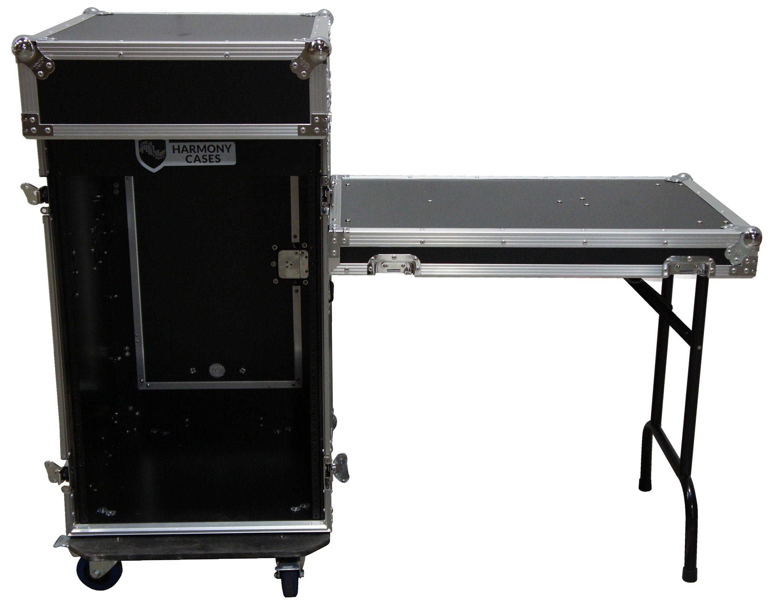 Harmony HC11M16UCT Flight 11U Slant Top Mixer Case 18U Vertical Rack with Table