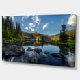 thumbnail image 2 of Mountain Lake Surrounded by Trees - Landscape Canvas Art Print, 2 of 3
