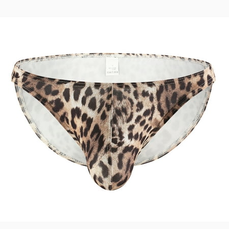 

AnuirheiH Men s Lingerie Underwear Low Waist Underwear Leopard Print Men s Lingerie Briefs Clearance Under $10