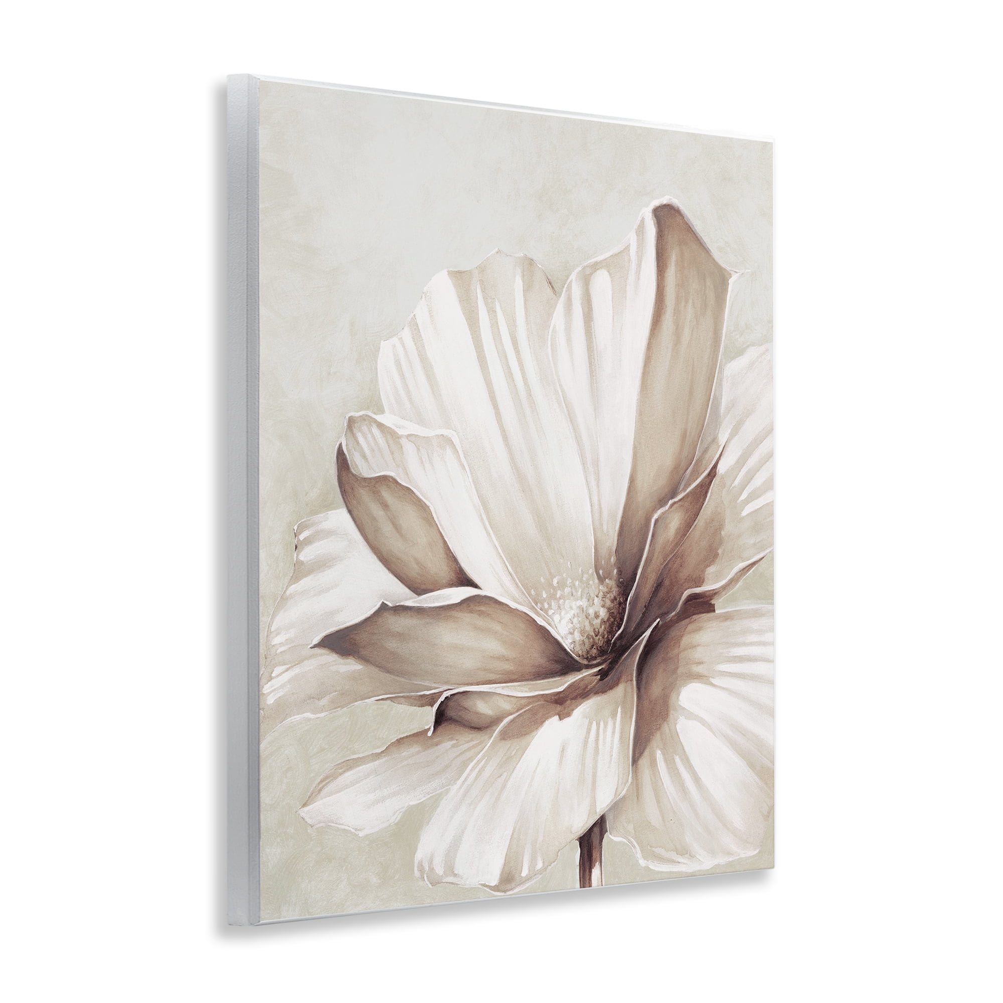 Stupell Industries White Flower Petals Botanical & Floral Painting Unframed Art Print Wall Art, 11 x 14