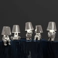 thumbnail image 4 of Portable decorative gold desk lamp thinker rechargeable night light, 4 of 5