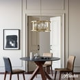 thumbnail image 3 of Hunter - Astwood 6-light Alturas Gold, Large Chandelier, Dimmable, Caged Style, Drum Shaped, for Bedrooms, Dining, Living Rooms - 19960, 3 of 8