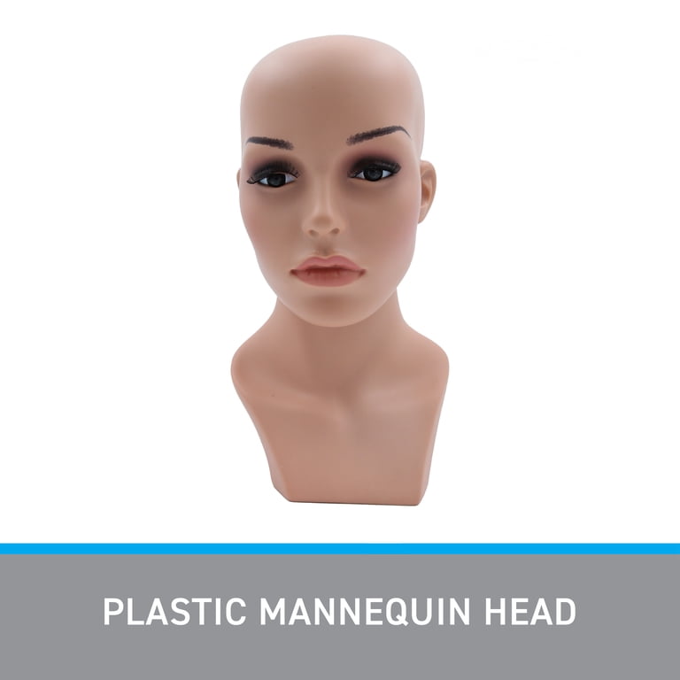 SSWBasics Female Plastic Mannequin Head - Height 13½
